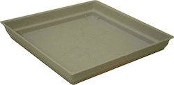 Plastona 197A Square Plate Pot Gray 26x26cm