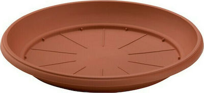 Plastona 242 Round Plate Pot Brown 23x23cm