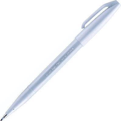 Pentel Brush Sign Pen Design Marker 1mm Light Grey