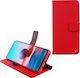 Volte-Tel Allure Magnet Brieftasche Synthetisches Leder Rot (Redmi Note 10 / 10s / Poco M5s)