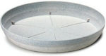 Atmosphera 203P Round Plate Pot Gray 26x26cm