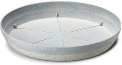 Plastona 202P Round Plate Pot Gray 23x23cm