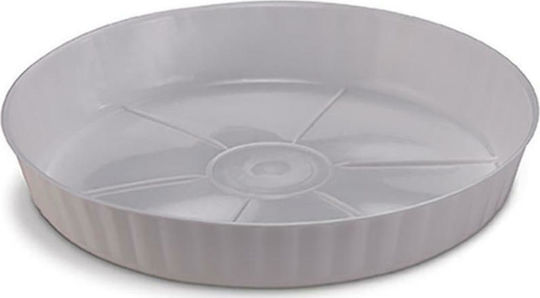 Atmosphera Ionian Round Πιάτο Γλάστρας Πλαστικό Λευκό 28x28εκ. 10.04.0120D