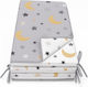 Beboulino Moon Stars Πάντα Κλασική Εσωτερική Grey White 70x140cm