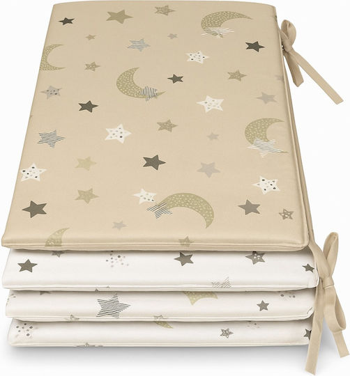 Beboulino Moon Stars Crib Bumpers Classic Inside Beige 70x140cm