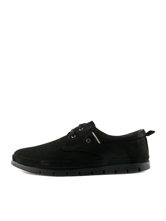 Member 11708 Leder Herren Freizeitschuhe Schwarz