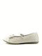 Kids Ballerinas 52573 with Hoop & Loop Closure White