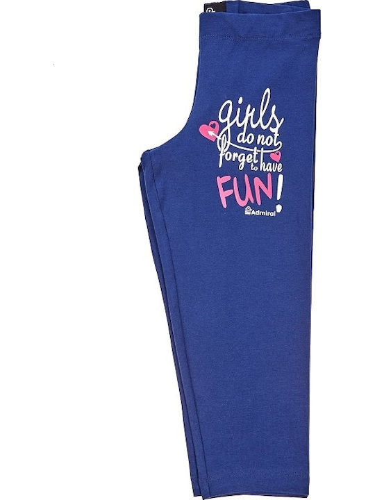 Kinder Leggings Sport Capri Blau