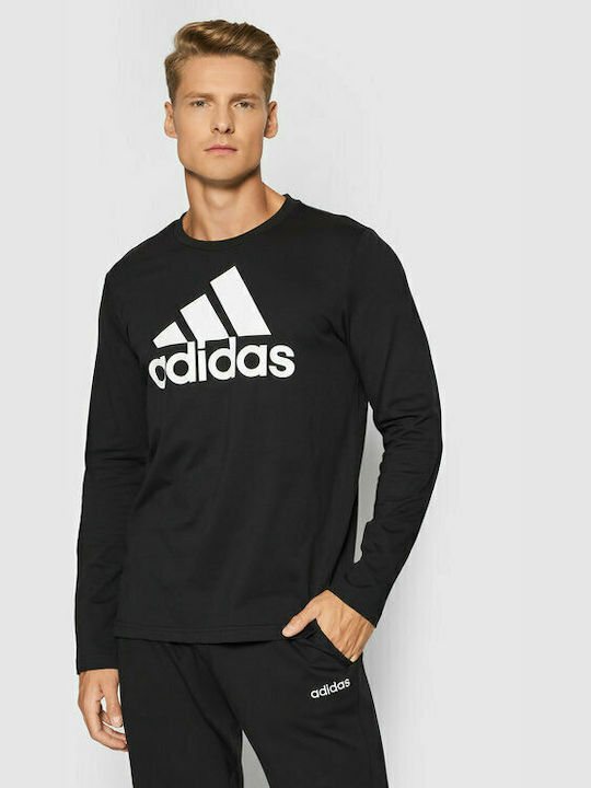 Adidas Essentials Ανδρική Μπλούζα Μακρυμάνικη Μαύρη