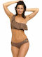 Marko Bikini Set One Shoulder Top & Slip Bottom Brown