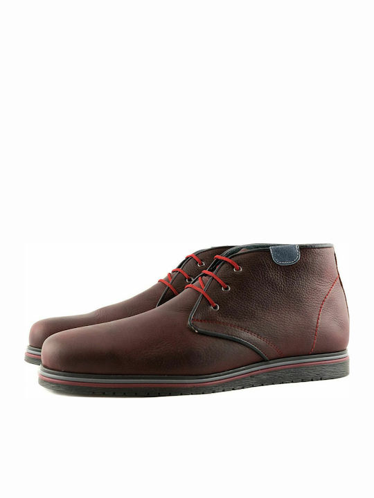Leather Burgundy Men's Boots