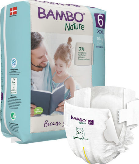Bambo Nature Πάνες με Αυτοκόλλητο No. 6 για 16+kg 40τμχ