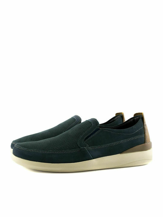 Democrata Herren Slip-Ons Blau