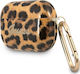 Guess Leopard Collection Husă cu cârlig în culoarea Auriu pentru Apple AirPods Pro