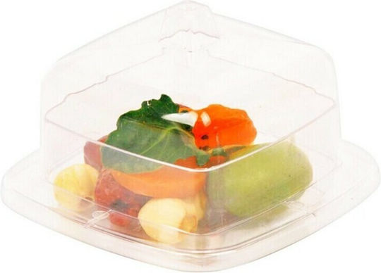 BigBuy Disposable Plastic PS Tableware for Cold Transparent 6pcs