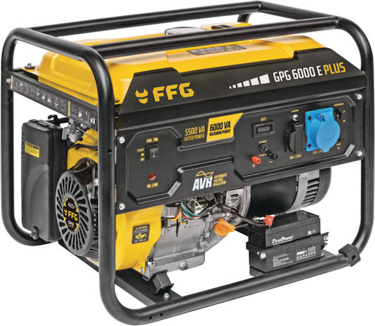 FFG GPG 6000E Plus Γεννήτρια Βενζίνης Τετράχρονη με Χειροκίνητη - Ηλεκτρική Μίζα και Μέγιστη Ισχύ 6kVA