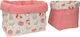 Bebe Stars Bunny Nursery Storage Baskets Pink 2pcs