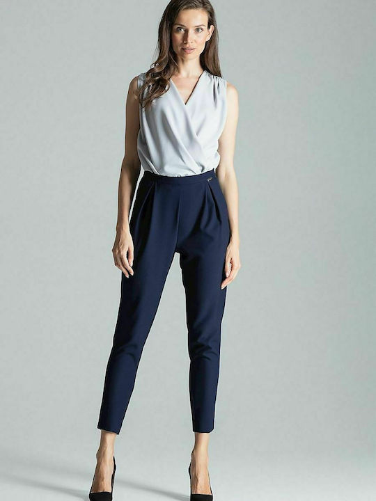 Figl Women's High-waisted Fabric Capri Trousers...