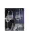 Bohemia Sandra Set of Glasses for White Wine made of Crystal Platinum Stemmed 350ml 0803390 6pcs
