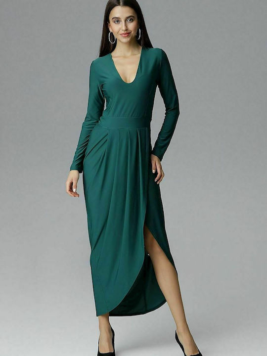 Figl M636 Maxi Evening Dress Green 126214