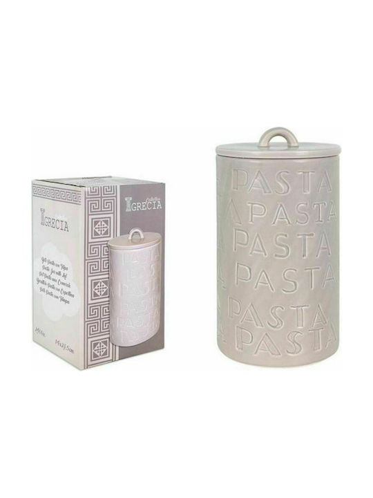 BigBuy Set 1buc Borcane Paste cu capac Ceramică Alb 2400ml