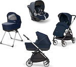 Inglesina Electa Quattro Cab Adjustable 3 in 1 Baby Stroller Suitable for Newborn Soho Blue 8.7kg