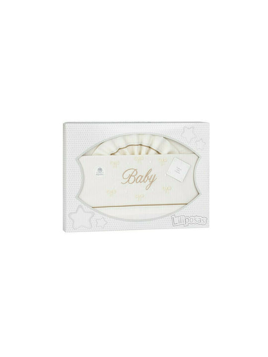 Interbaby My Baby Baby Sheets Set Cradle Cotton Ecru 50x80cm 3pcs 04265-05