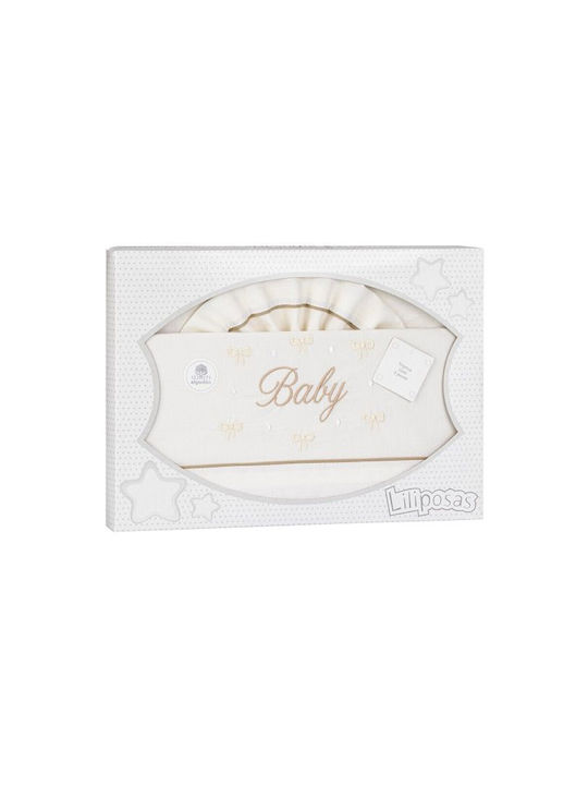 Interbaby Σετ Βρεφικά Σεντόνια Λίκνου Βαμβακερά My Baby Εκρού 50x80εκ. 3τμχ