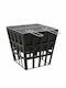 vidaXL Firepit Black 34x34x48cm