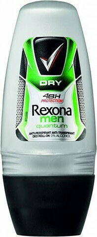 Rexona Men Quantum Dry 48h Protection Anti-perspirant Anti-transpirant 0% Alcohol Deo Αποσμητικό 48h σε Roll-On 50ml