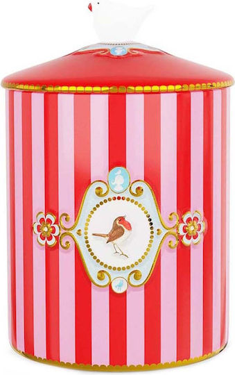 PiP Studio Love Birds General Use Vase with Lid Porcelain Red-Pink 1300ml