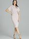 Lenitif L087 Midi Kleid Rosa