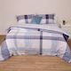 Viopros Duvet Cover Set Cotton Satin Queen with 2 Pillowcases 220x240 Cooper Blue