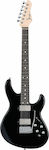 Boss Eurus GS-1 Electric Guitar Stratocaster with HH Pickup Configuration Black with Case