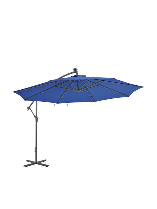 Umbrelă Suspendată Rotundă Metalică Azur Albast...