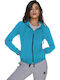 Women's Sweatshirt Jacket Hooded Light Blue