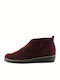 370 Suede Γυναικεία Chelsea Μποτάκια Μπορντό