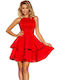 Numoco Mini Evening Dress Red