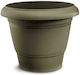 Atmosphera Festone Plastic Flower Pot Brown 24x24x20cm