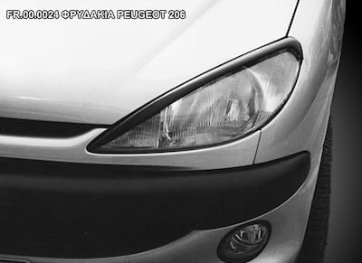 Motordrome Car Headlight Eyelashes for Peugeot 206 1998+