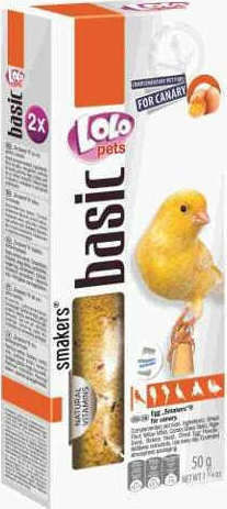Lolo Pets Smakers Birds Food Stick for Canaries with Egg 500g 50g