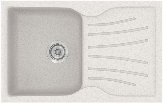 Sanitec Classic Ένθετος Νεροχύτης από Συνθετικό Γρανίτη Μ78xΠ50cm Metallic Ice