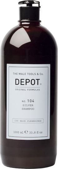 Depot No104 Silver Shampoo Σαμπουάν Διατήρησης Χρώματος για Βαμμένα Μαλλιά 1000ml