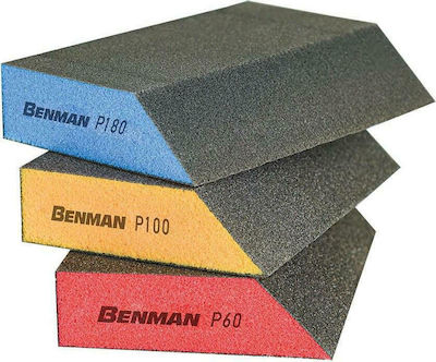Benman Schaumstoff-Schleifpads K100 90x125mm Set 1Stück 4 Seiten der Biegung