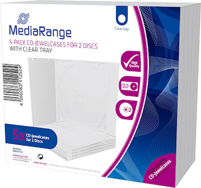 MediaRange CD Box White 5pcs