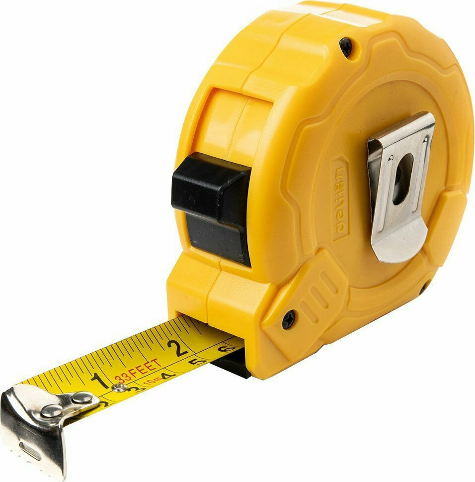 Steel Measuring Tape 10m/25mm Deli Tools EDL9010Y (yellow)