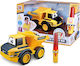 Bburago BB Junior My First RC Volvo Dump Truck Τηλεκατευθυνόμενο Δομικό Όχημα Κίτρινο