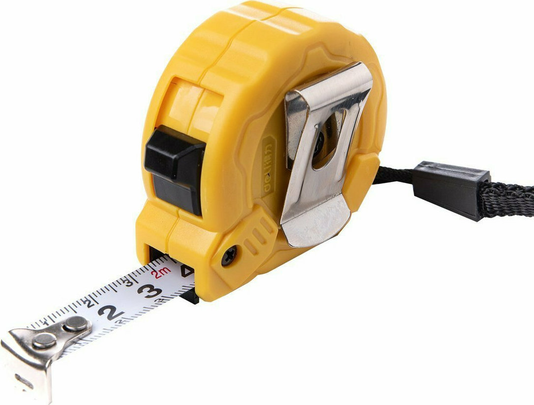 Steel Measuring Tape 2m/13mm Deli Tools EDL9002B (yellow)