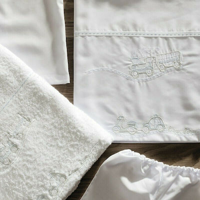 Παρίσης Baptism Towel Set Τρενάκι