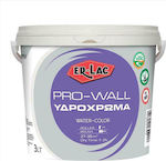 ER-LAC Pro Wall Plastic Watercolor Paint for Interior Use White 3lt Ματ